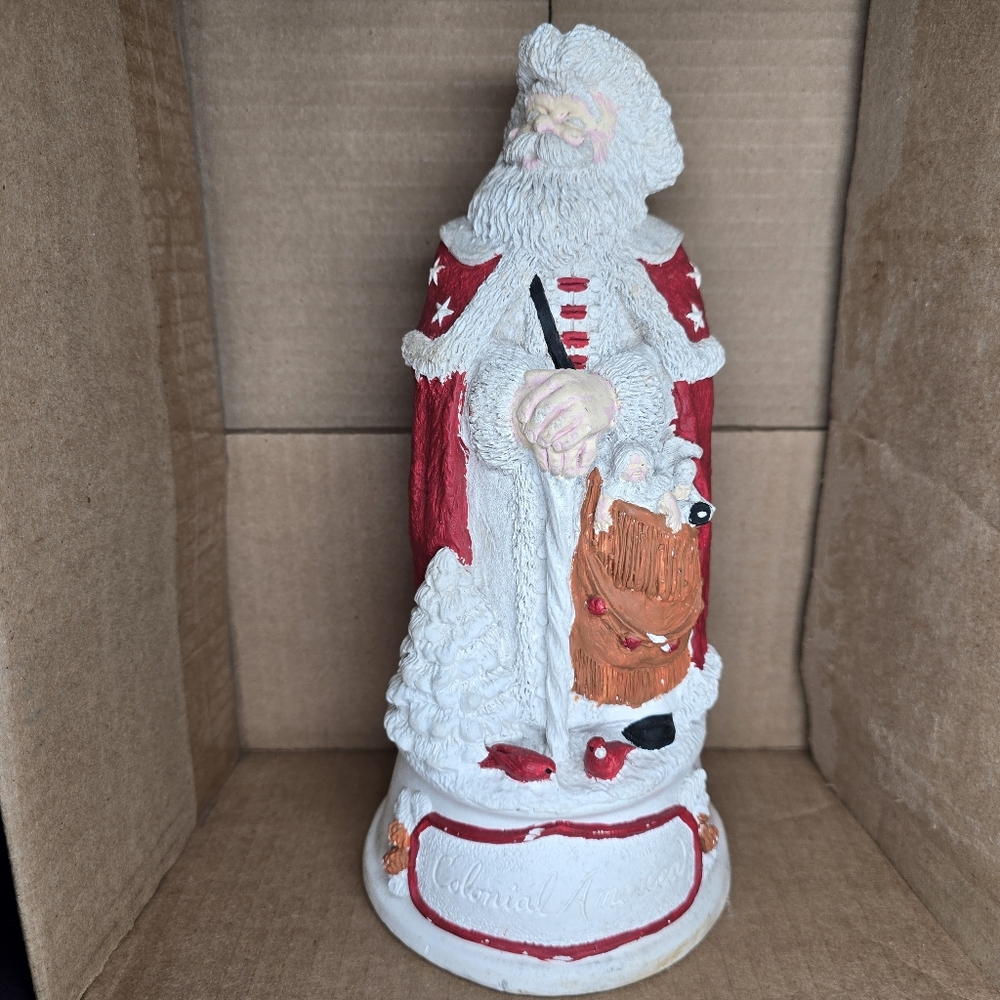 Vintage Wee Crafts Ceramic Colonial America Santa Claus Figurine-Patriotic,Trump